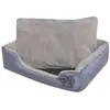 vidaXL Lit pour chiens avec coussin rembourré Taille S Gris