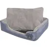 vidaXL Lit pour chiens avec coussin rembourré Taille M Gris