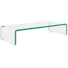 vidaXL Meuble TV/pour moniteur 60x25x11 cm verre transparent