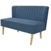 vidaXL Canapé 117 x 55,5 x 77 cm Tissu Bleu
