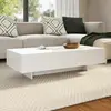 vidaXL Table basse Haute brillance Blanc