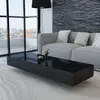 vidaXL Table basse Haute brillance Noir