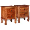 vidaXL Tables de chevet avec tiroirs 2 pcs Bois d'acacia massif