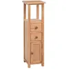 vidaXL Chêne Massif Étagère d’Angle Marron Mobilier Meuble de Rangement