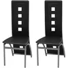 vidaXL Chaises de salle à manger 2 pcs Noir Similicuir