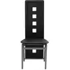 VIDAXL 4x Chaise de Salle à Manger Cuir Artificiel Noir Chaises de Cuisine
