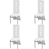 vidaXL Chaises à manger lot de 4 blanc similicuir