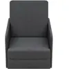vidaXL Fauteuil convertible Gris foncé Tissu