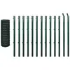 vidaXL Ensemble de clôture Euro Acier 25 x 1,5 m Vert