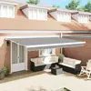 vidaXL Auvent Blanc 4 × 3 m Métal