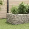 vidaXL Lit surélevé à gabion Acier 360x90x50 cm