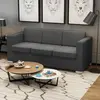 vidaXL Canapé à 3 places Tissu Gris foncé