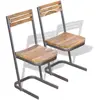 vidaXL Chaises de salle à manger 2 pcs. Bois massif teck