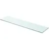 vidaXL Panneau pour étagère Verre transparent 90 x 20 cm