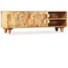 Meuble TV - VIDAXL - Bois massif de manguier - Laqué - Contemporain - ...