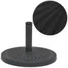 vidaXL Socle de parasol Résine Rond Noir 14 kg