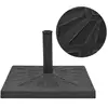 vidaXL Base carrée de parasol Résine Noir 19 kg