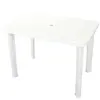 vidaXL Table de jardin Blanc 101 x 68 x 72 cm Plastique