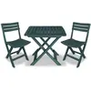 vidaXL Ensemble de bistro pliable 3 pcs Plastique Vert