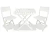 vidaXL Ensemble de bistro pliable 3 pcs Plastique Blanc