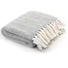 vidaXL Couverture coton à chevrons 125x150 cm Gris