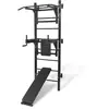 vidaXL Tour de musculation murale multifonctions noire