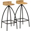 vidaXL Chaises de bar lot de 2 bois de manguier solide