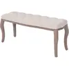 vidaXL Banc Lin Bois massif 110 x 38 x 48 cm Blanc crème