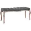 vidaXL Banc Lin Bois solide 110x38x48 cm Gris foncé