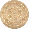 vidaXL Tapis Jute design tressé 120 cm Rond