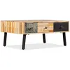 vidaXL Table basse Teck de récupération massif 90 x 65 x 40 cm