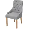 vidaXL Chaises à manger lot de 6 gris clair tissu