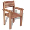 vidaXL Chaises empilables de jardin 2 pcs Bois de teck solide
