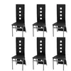 Chaises de salle à manger - VIDAXL - Lot de 6 - Noir Similicuir