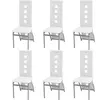 Chaises de salle à manger - VIDAXL - Lot de 6 - Blanc Simili - Métal