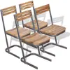 vidaXL Chaises de salle à manger 4 pcs. Bois massif teck