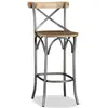 vidaXL Tabouret de bar Bois de manguier massif