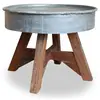 vidaXL Table basse Bois de récupération massif 60 x 45 cm Argenté