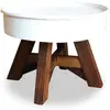 vidaXL Table basse Bois de récupération massif 60 x 45 cm Blanc