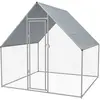 vidaXL Cage extérieure pour poulets Acier galvanisé 2 x 2 x 1,92 m