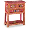 vidaXL Buffet avec tiroirs Bois massif de manguier Peinture rose
