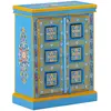 vidaXL Buffet Bois massif de manguier Peinture manuelle turquoise