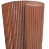 vidaXL Clôture de jardin Double face PVC 90 x 300 cm Marron