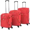 vidaXL Jeu de valises souples 3 pcs Rouge