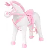 vidaXL Jouet en peluche Licorne Blanc et rose XXL