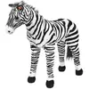 vidaXL Jouet en peluche Zèbre Noir et blanc XXL