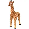 vidaXL Jouet en peluche Girafe Marron et jaune XXL