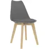 vidaXL Chaises à manger lot de 4 Gris Plastique