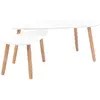 vidaXL Ensemble de tables basses 2 pcs Bois de pin massif Blanc