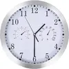 vidaXL Horloge murale à quartz Hygromètre et thermomètre 30 cm Blanc